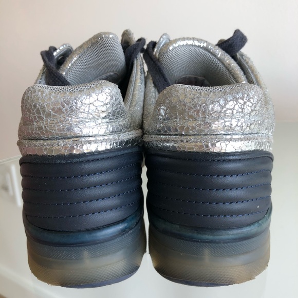 CHANEL Leather Silver Metallic Sneakers. 37 1/5 - Picture 8 of 8